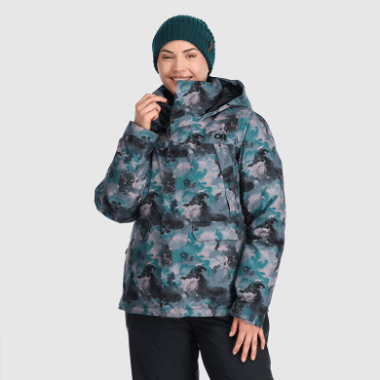 Outdoor Research Women's Snowcrew Reveler Jacket Nimbus Watercolor