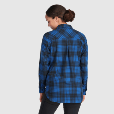 Outdoor Research Women's Kulshan Flannel Shirt Classic Blue Plaid