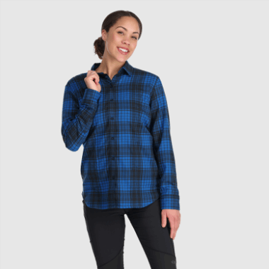 Outdoor Research Women's Kulshan Flannel Shirt Classic Blue Plaid