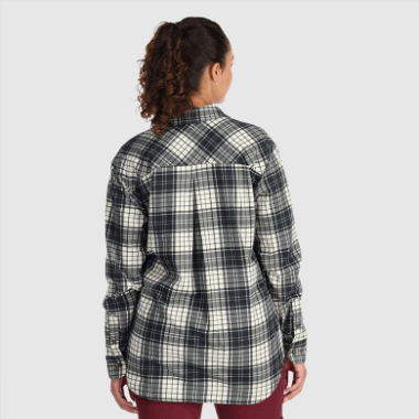 Outdoor Research Women's Kulshan Flannel Shirt Sand Plaid