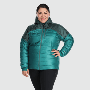 Outdoor Research Women's Helium Down Hoodie Deep Lake/Treeline