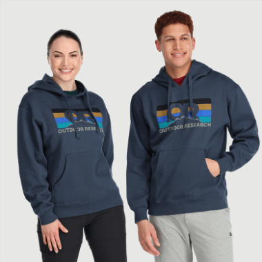 Outdoor Research Or Advocate Stripe Hoodie Naval Blue