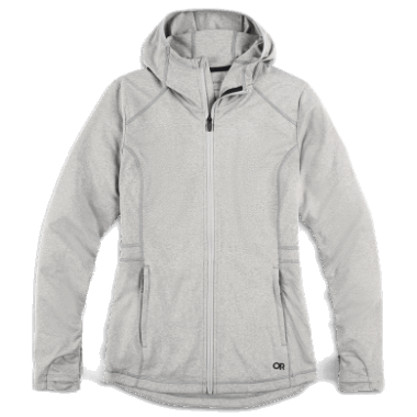 Outdoor Research Women's Melody Full Zip Hoodie-Plus Light Pewter Heather