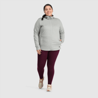 Outdoor Research Women's Melody Full Zip Hoodie-Plus Light Pewter Heather
