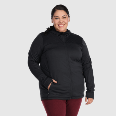 Outdoor Research Women's Vigor Full Zip Hoodie-Plus Black