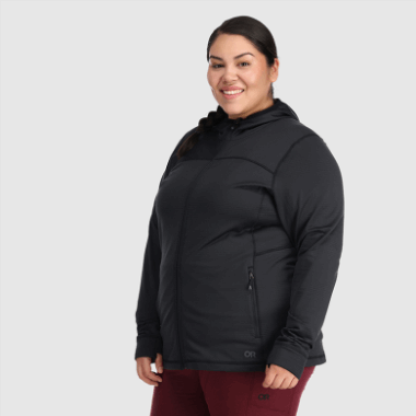 Outdoor Research Women's Vigor Full Zip Hoodie-Plus Black