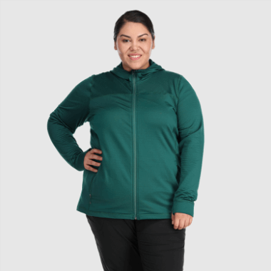 Outdoor Research Women's Vigor Full Zip Hoodie-Plus Treeline