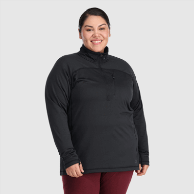 Outdoor Research Women's Vigor Half Zip-Plus Black