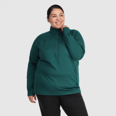 Outdoor Research Women's Vigor Half Zip-Plus Treeline