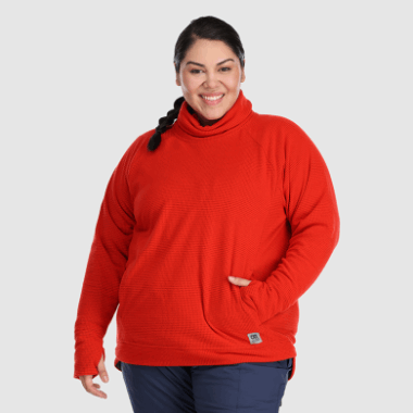 Outdoor Research Women's Trail Mix Cowl Pullover-Plus Cranberry
