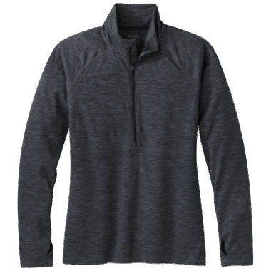 Outdoor Research Women's Alpine Onset Merino 150 Half Zip-Plus Charcoal Heather