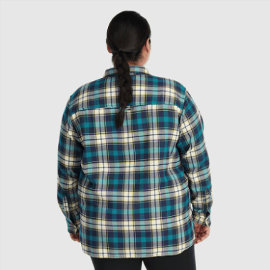 Outdoor Research Women's Feedback Flannel Shirt-Plus Deep Lake Plaid