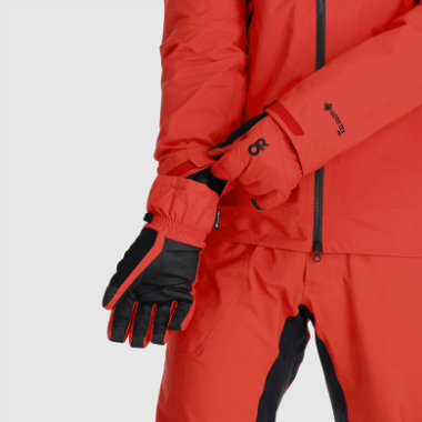Outdoor Research Men's Revolution Under Cuff Gore-Tex Gloves Cranberry