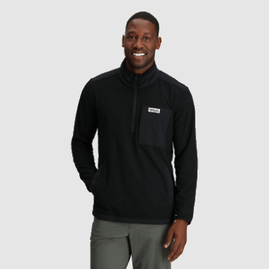 Outdoor Research Men's Trail Mix Quarter Zip Pullover Black