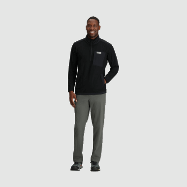 Outdoor Research Men's Trail Mix Quarter Zip Pullover Black
