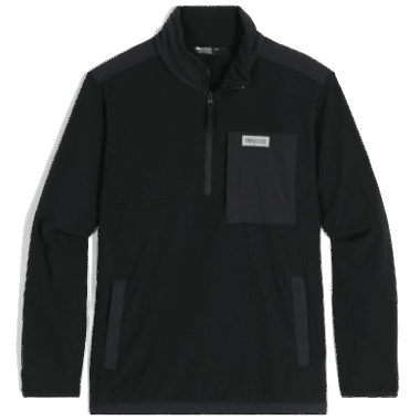 Outdoor Research Men's Trail Mix Quarter Zip Pullover Black