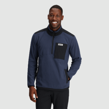 Outdoor Research Men's Trail Mix Quarter Zip Pullover Naval Blue