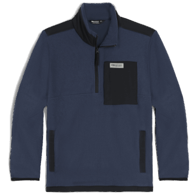 Outdoor Research Men's Trail Mix Quarter Zip Pullover Naval Blue