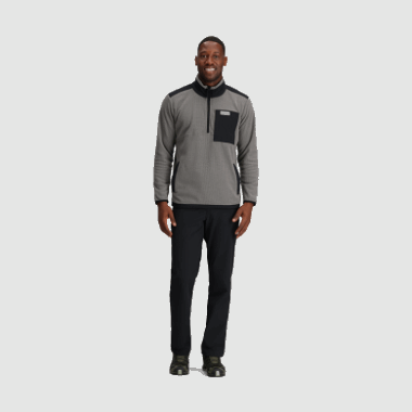 Outdoor Research Men's Trail Mix Quarter Zip Pullover Pewter