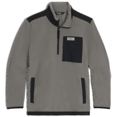 Outdoor Research Men's Trail Mix Quarter Zip Pullover Pewter