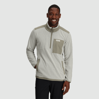 Outdoor Research Men's Trail Mix Quarter Zip Pullover Sand