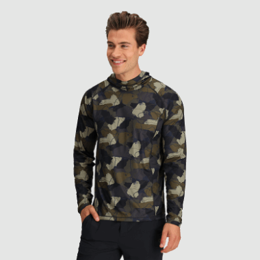 Outdoor Research Men's Echo Printed Hoodie Loden Camo