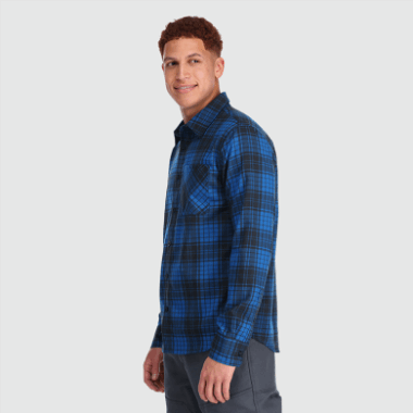 Outdoor Research Men's Kulshan Flannel Shirt Classic Blue Plaid