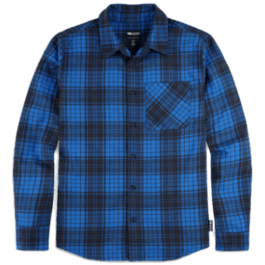 Outdoor Research Men's Kulshan Flannel Shirt Classic Blue Plaid