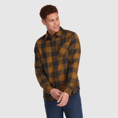 Outdoor Research Men's Kulshan Flannel Shirt Tapenade Plaid