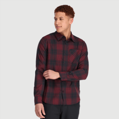 Outdoor Research Men's Kulshan Flannel Shirt Kalamata Plaid
