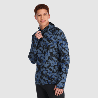 Outdoor Research Men's Alpine Onset Merino 150 Hoodie Naval Blue Camo