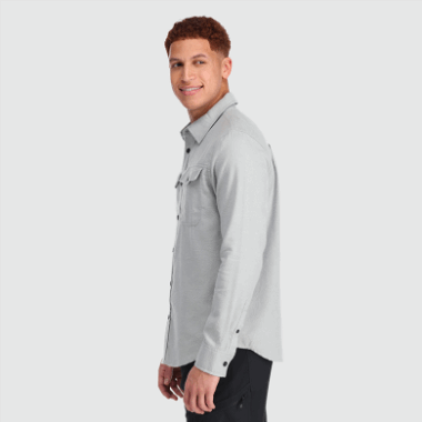 Outdoor Research Men's Feedback Flannel Shirt Light Light Pewter