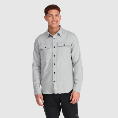Outdoor Research Men's Feedback Flannel Shirt Light Light Pewter