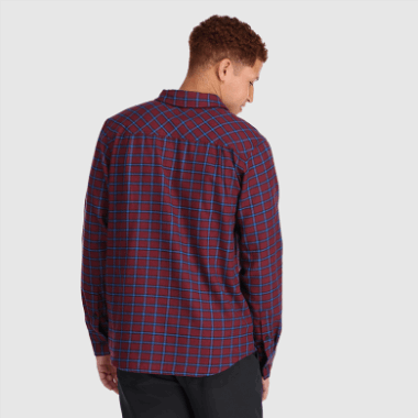 Outdoor Research Men's Feedback Flannel Shirt Light Kalamata Plaid