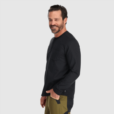 Outdoor Research Men's Baritone L/S Henley Black