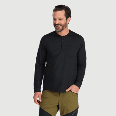 Outdoor Research Men's Baritone L/S Henley Black