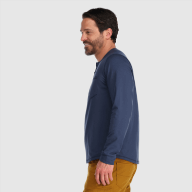 Outdoor Research Men's Baritone L/S Henley Naval Blue