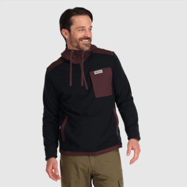 Outdoor Research Men's Trail Mix Pullover Hoodie Black/Elk