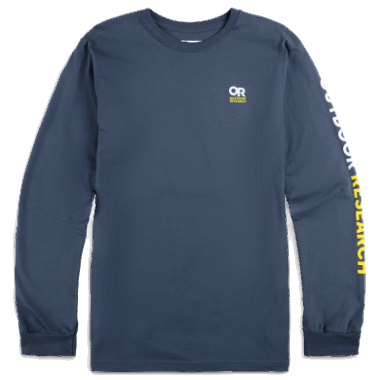 Outdoor Research Or Lockup Chest Logo L/S Tee Naval Blue/Larch