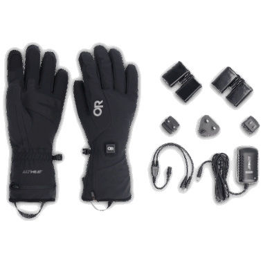 Outdoor Research Men's Sureshot Heated Softshell Gloves Black